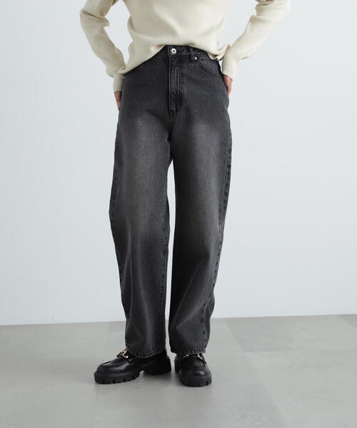 N.（N. Natural Beauty Basic）（エヌエヌナチュラルビューティーベーシック）の「ハイウエストストレートデニム（デニムパンツ・レディース・ブルー/ブラック・MEDIUM/SMALL）」の9枚目の写真