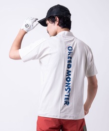 GREED MONSTER（グリードモンスター）の「【GREED MONSTER/グリードモンスター】Athera Skull Mockneck T-shirts(Made in Japan)/日本製胸ワンポイントプリントモックネック半袖Tシャツ【MENS】（ゴルフグッズ）」