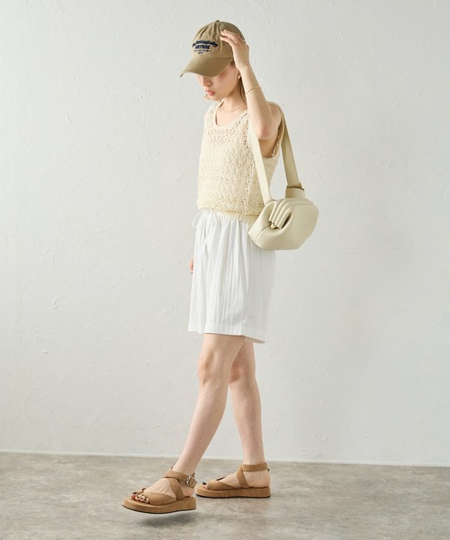 meilmada(メイルマダ)の「透かし編みニットタンクトップ(タンクトップ・レディース・アイボリー/ブラウン/ブラック・MEDIUM)」の8枚目の写真