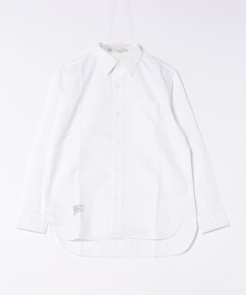 HOUSTON(ヒューストン)の「【HOUSTON】U.S.A IRFORCE OXFORD BLUE SHIRT(シャツ/ブラウス・レディース・ブルー/ホワイト・16.5/17.5/18.5/15.5)」の2枚目の写真