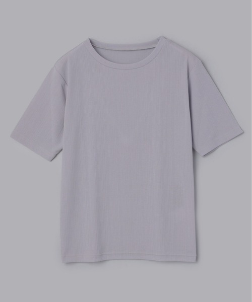 Olu.（オルドット）の「ランダムリブシアーTシャツ（Tシャツ/カットソー・レディース・ホワイト/ライトブルー/グレー・FREE）」の11枚目の写真
