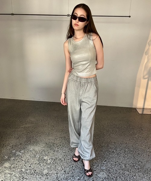ラインストーンスウェット GRANCY トレーナー スウェット 「GRANCY」LinestoneDesign