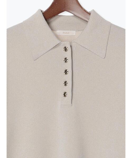 Te chichi（テチチ）の「ニットポロシャツ（ニット/セーター・レディース・ネイビー/シルバー/ブラック・F）」の17枚目の写真