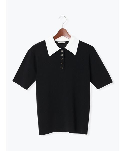 Te chichi（テチチ）の「ニットポロシャツ（ニット/セーター・レディース・ネイビー/シルバー/ブラック・F）」の12枚目の写真