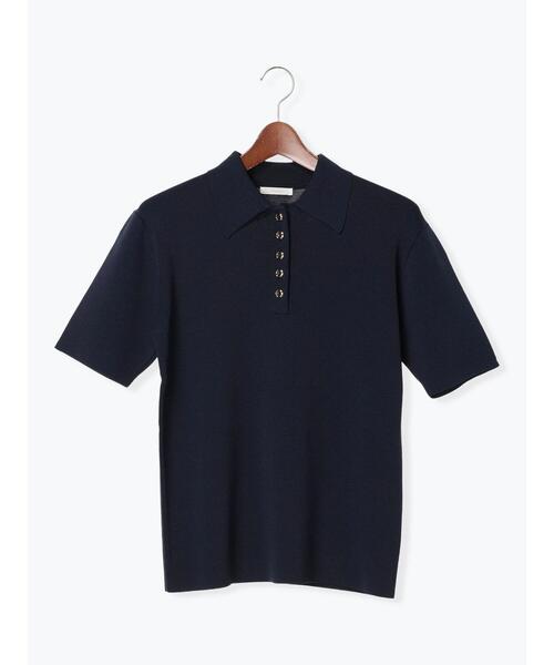 Te chichi（テチチ）の「ニットポロシャツ（ニット/セーター・レディース・ネイビー/シルバー/ブラック・F）」の11枚目の写真