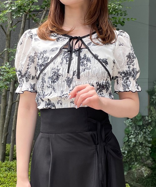 TORTE（トルテ）の「フロントリボンシャーリングブラウス（シャツ/ブラウス・レディース・ブラック/ブルー系その他/ホワイト/ブラック系その他・FREE）」の13枚目の写真