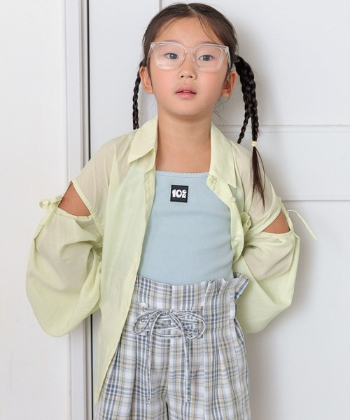 10C REPIPI（ジューシーレピピ）の「【10C REPIPI】ソデリボンルーズシャツ（シャツ/ブラウス・キッズ・ピンク/イエロー/ホワイト・130cm/120cm/110cm）」の2枚目の写真