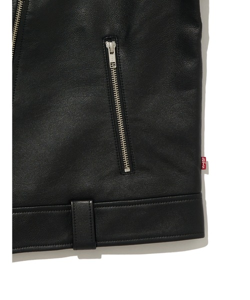 Levi's(リーバイス)の「Levi's/リーバイス KENDAL MOTO ライダースジャケット ブラック CAVIAR(ライダースジャケット・レディース・ブラック・S/XS/M)」の6枚目の写真