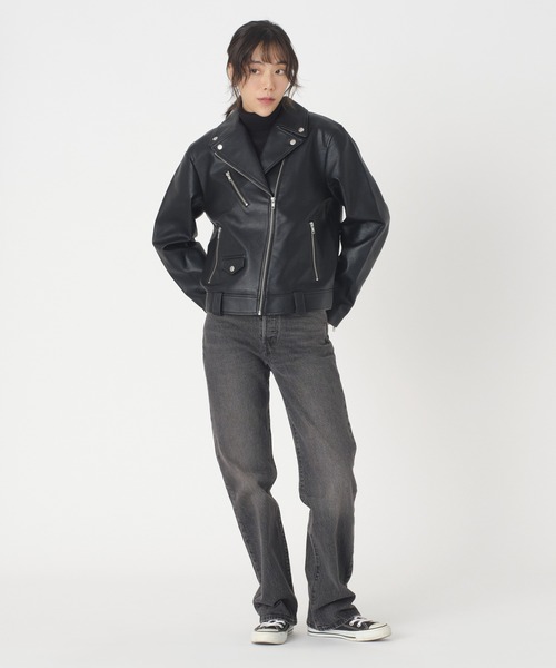 Levi's(リーバイス)の「Levi's/リーバイス KENDAL MOTO ライダースジャケット ブラック CAVIAR(ライダースジャケット・レディース・ブラック・S/XS/M)」の12枚目の写真