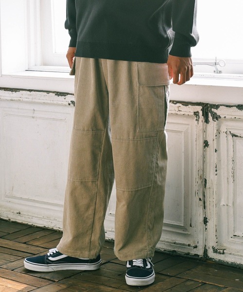 BAYFLOW(ベイフロー)の「コーデュロイカーゴパンツ(カーゴパンツ・メンズ・ブラック/ダークブラウン/ベージュ・MEDIUM/LARGE)」の3枚目の写真
