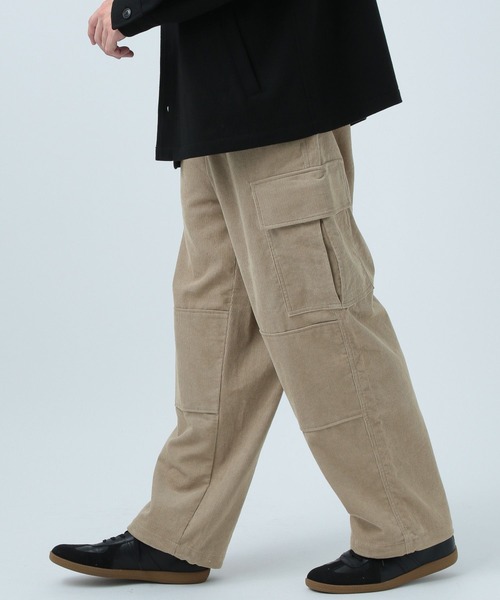 BAYFLOW(ベイフロー)の「コーデュロイカーゴパンツ(カーゴパンツ・メンズ・ブラック/ダークブラウン/ベージュ・MEDIUM/LARGE)」の6枚目の写真
