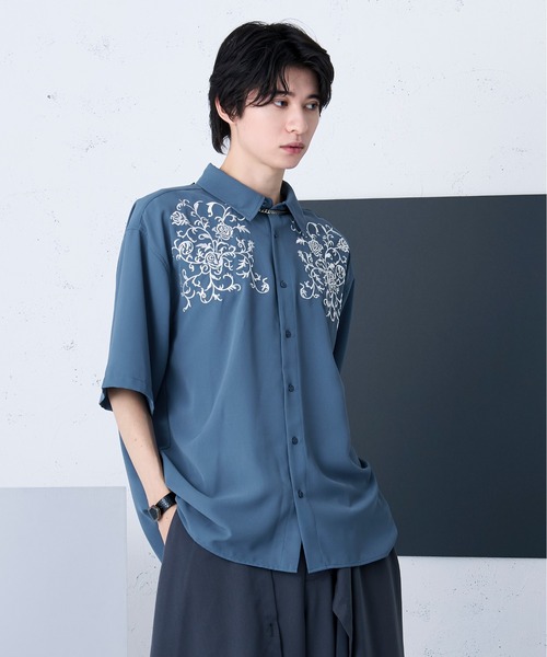 チェストフラワー刺繍シャツ（シャツ/ブラウス）｜Ellno Loset（エルノ
