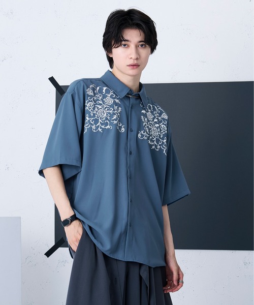 チェストフラワー刺繍シャツ（シャツ/ブラウス）｜Ellno Loset（エルノ
