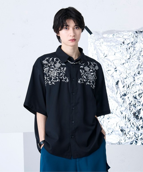 チェストフラワー刺繍シャツ（シャツ/ブラウス）｜Ellno Loset