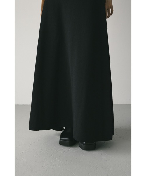 STYLEMIXER（スタイルミキサー）の「ドライニットフレアスカート（スカート・レディース・ブラック/ライトブラウン・SMALL/MEDIUM）」の12枚目の写真