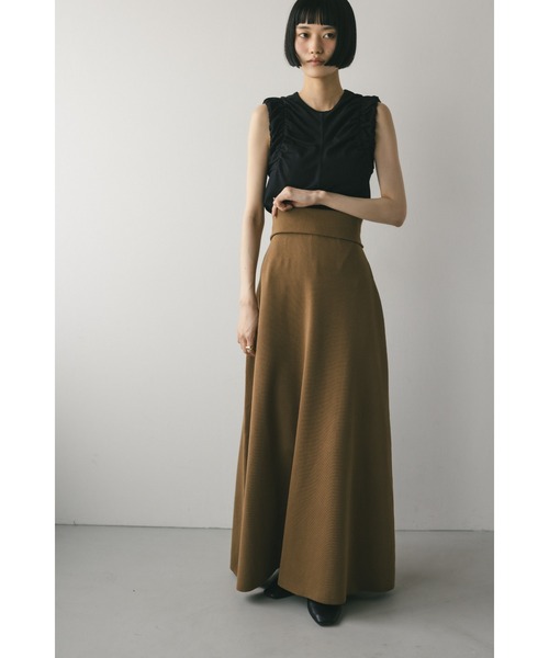 STYLEMIXER（スタイルミキサー）の「ドライニットフレアスカート（スカート・レディース・ブラック/ライトブラウン・SMALL/MEDIUM）」の15枚目の写真