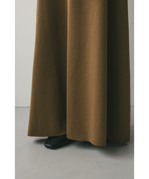 STYLEMIXER（スタイルミキサー）の「ドライニットフレアスカート（スカート・レディース・ブラック/ライトブラウン・SMALL/MEDIUM）」の10枚目の写真