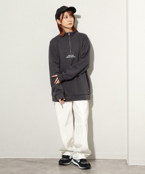 Dickies(ディッキーズ)の「【GENUINE DICKIES/ジェニュインディッキーズ】 ロゴ刺繍 スタンドカラーハーフジップ プルオーバー(スウェット・メンズ・スミクロ/ネイビー/グリーン/アッシュグレー・XL/M/L)」の18枚目の写真