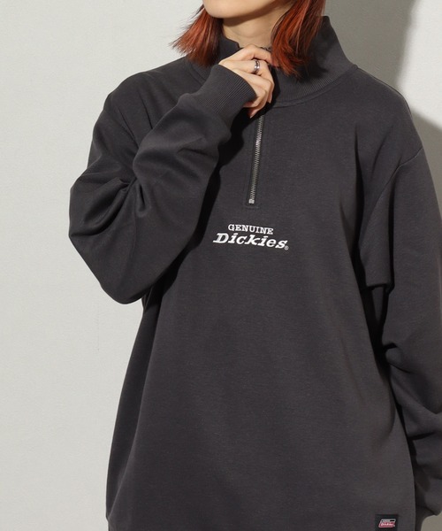 Dickies(ディッキーズ)の「【GENUINE DICKIES/ジェニュインディッキーズ】 ロゴ刺繍 スタンドカラーハーフジップ プルオーバー(スウェット・メンズ・スミクロ/ネイビー/グリーン/アッシュグレー・XL/M/L)」の17枚目の写真