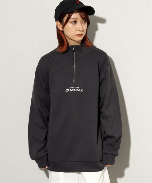 Dickies(ディッキーズ)の「【GENUINE DICKIES/ジェニュインディッキーズ】 ロゴ刺繍 スタンドカラーハーフジップ プルオーバー(スウェット・メンズ・スミクロ/ネイビー/グリーン/アッシュグレー・XL/M/L)」の16枚目の写真