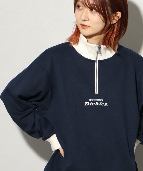 Dickies(ディッキーズ)の「【GENUINE DICKIES/ジェニュインディッキーズ】 ロゴ刺繍 スタンドカラーハーフジップ プルオーバー(スウェット・メンズ・スミクロ/ネイビー/グリーン/アッシュグレー・XL/M/L)」の22枚目の写真