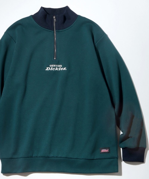 Dickies(ディッキーズ)の「【GENUINE DICKIES/ジェニュインディッキーズ】 ロゴ刺繍 スタンドカラーハーフジップ プルオーバー(スウェット・メンズ・スミクロ/ネイビー/グリーン/アッシュグレー・XL/M/L)」の9枚目の写真