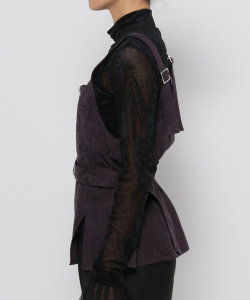 HARE（ハレ）の「2WAYヴィンテージジャガードビスチェ(HARE)（ベスト・レディース・ブラック/バーガンディー・FREE）」の17枚目の写真