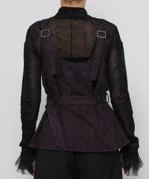 HARE（ハレ）の「2WAYヴィンテージジャガードビスチェ(HARE)（ベスト・レディース・ブラック/バーガンディー・FREE）」の18枚目の写真