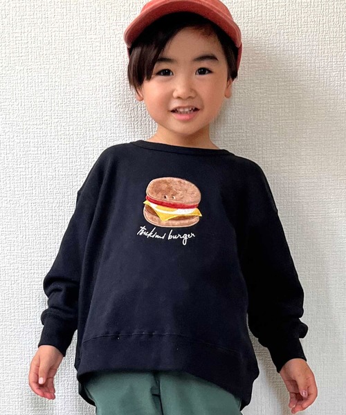 SKAPE(エスケープ)の「アメリケントレーナー(スウェット・キッズ・ブラック/グリーン・100cm/80cm/120cm/90cm/130cm/110cm)」の1枚目の写真
