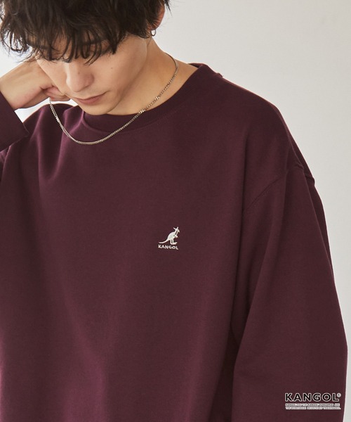 KANGOL(カンゴール)の「KANGOL/カンゴール 別注 ロゴ ワンポイント刺繍 オーバーサイズ スウェットプルオーバー(スウェット・メンズ・ブラック/グレー/アイボリー/ブラウン/ネイビー/チャコール/グレイッシュベージュ/グレイッシュブルー/ワイン系/グリーン系/モカ・S/M/L/XL)」の13枚目の写真