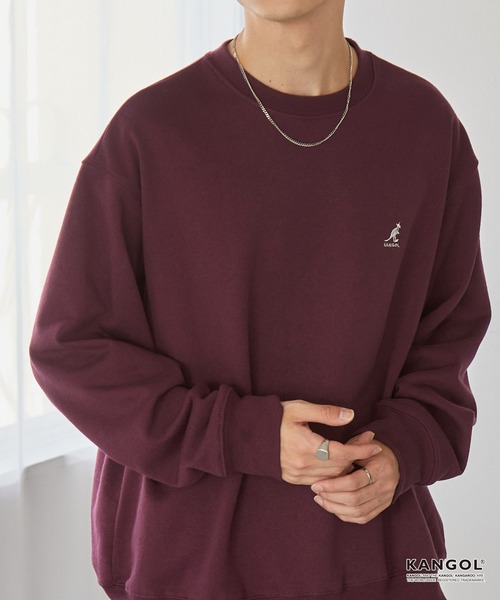 KANGOL(カンゴール)の「KANGOL/カンゴール 別注 ロゴ ワンポイント刺繍 オーバーサイズ スウェットプルオーバー(スウェット・メンズ・ブラック/グレー/アイボリー/ブラウン/ネイビー/チャコール/グレイッシュベージュ/グレイッシュブルー/ワイン系/グリーン系/モカ・S/M/L/XL)」の14枚目の写真
