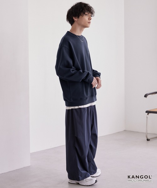 KANGOL（カンゴール） ダウンタウン&トレインペイント　Ｌサイズ KANGOL/カンゴール 別注 ロゴ ワンポイント刺繍 オーバーサイズ