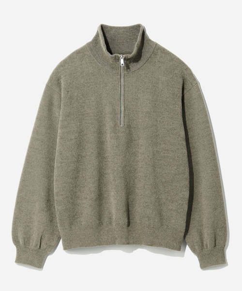 HARE（ハレ）の「シルキーSOFTモールニットハーフZIP(HARE)（ニット/セーター・メンズ・グレー/ブルー/ブラック・SMALL/MEDIUM）」の10枚目の写真