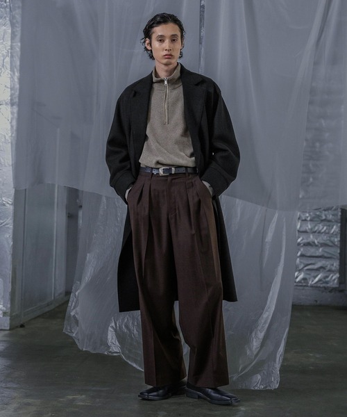 HARE（ハレ）の「シルキーSOFTモールニットハーフZIP(HARE)（ニット/セーター・メンズ・グレー/ブルー/ブラック・SMALL/MEDIUM）」の8枚目の写真