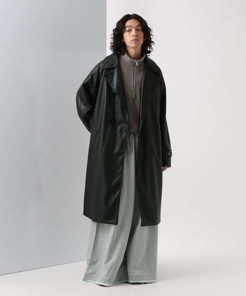 HARE（ハレ）の「シルキーSOFTモールニットハーフZIP(HARE)（ニット/セーター・メンズ・グレー/ブルー/ブラック・SMALL/MEDIUM）」の4枚目の写真