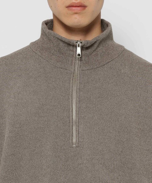 HARE（ハレ）の「シルキーSOFTモールニットハーフZIP(HARE)（ニット/セーター・メンズ・グレー/ブルー/ブラック・SMALL/MEDIUM）」の18枚目の写真