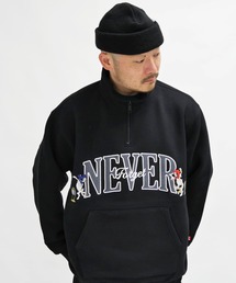 【ムラサキスポーツ限定】FORGET NEVER/フォーゲットネバー ハーフジップトレーナー ビックシルエット 244OO1TR090FN