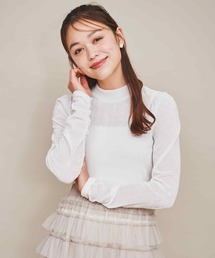 31 Sons de mode | ベロアチュールトップス(Tシャツ/カットソー)