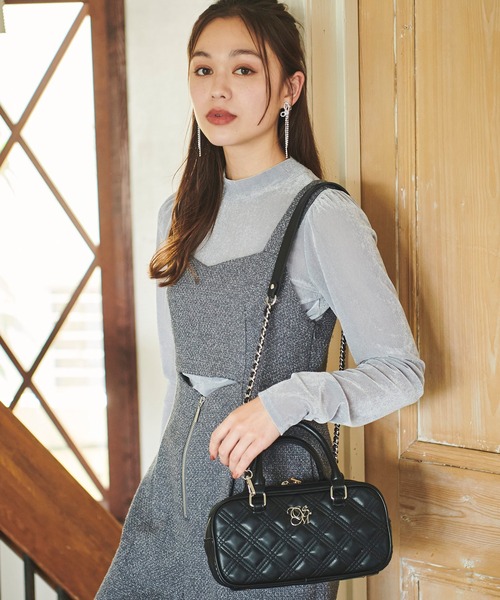 31 Sons de mode（トランテアン　ソン　ドゥ　モード）の「ベロアチュールトップス（Tシャツ/カットソー・レディース・ライトグレー/グリーン/オフホワイト・フリー）」の8枚目の写真