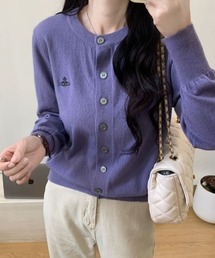 Diosfront | ワンポイント刺繍クルーネックニットカーディガン(カーディガン/ボレロ)