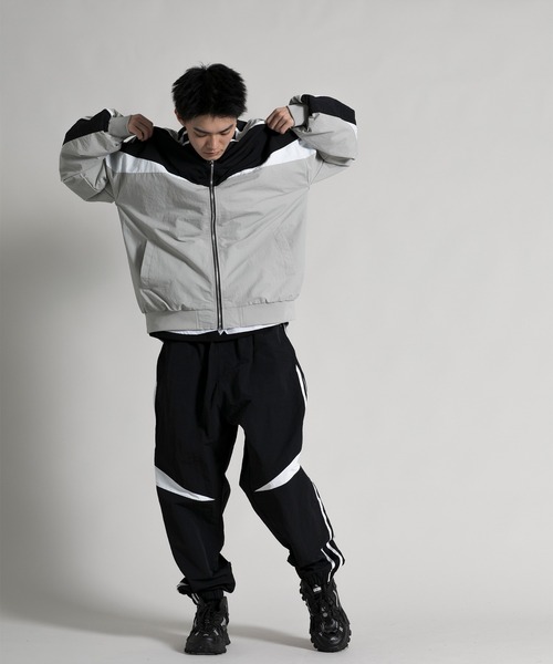 aimoha(アイモハ)の「【aimoha neo】 Retro Color Block Jacket(ブルゾン・メンズ・ブラック/ネイビー・MEDIUM/XX-LARGE/LARGE/X-LARGE/XXX-LARGE/XXXX-LARGE)」の5枚目の写真