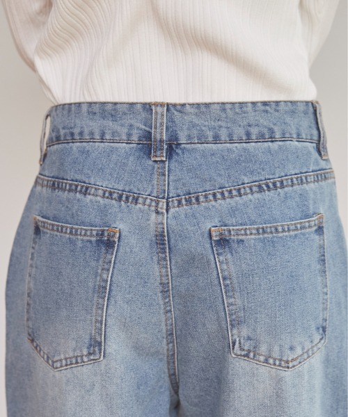 アンジーページ ANGIE ジーンズ デニム デニムパンツ ダブルウエスト レディース