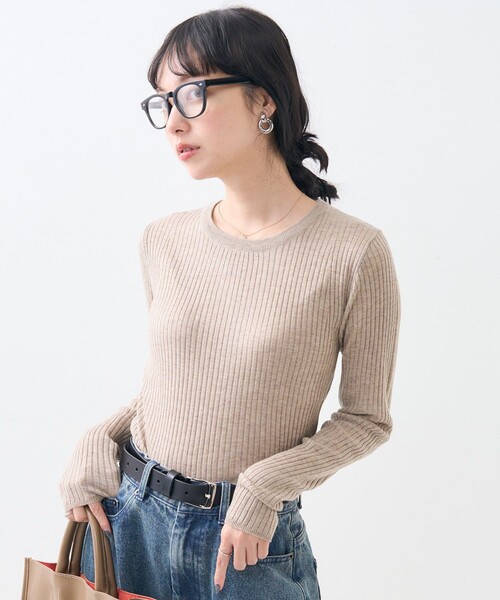 セール】【べストセラー】ウォッシャブル クルーネックニット