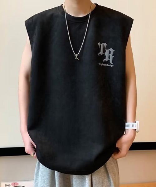 NOWLE（ノウル）の「【NOWLE】フェイクスエード ノースリーブ Tシャツ（Tシャツ/カットソー・メンズ・ベージュ系2/グレー系4/グレー系3/グレー系2/ホワイト系1/グレー系1/ブラック系1/カーキ系2/ベージュ系3/ベージュ系1/ブラック系2/レッド系2/レッド系1/ピンク系3/ピンク系2/ピンク系1/カーキ系1・FREE）」の22枚目の写真