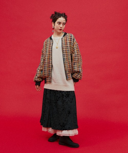 manana suerte（マニャーナスエルテ）の「SPECIAL EDITION MIXツイードブルゾン（ブルゾン・レディース・オレンジ・FREE）」の13枚目の写真