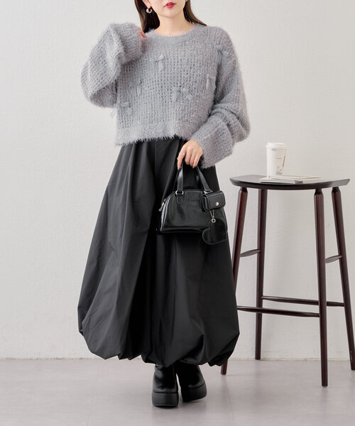 新色追加！】シャギーシアーリボンニット（ニット/セーター）｜Chico