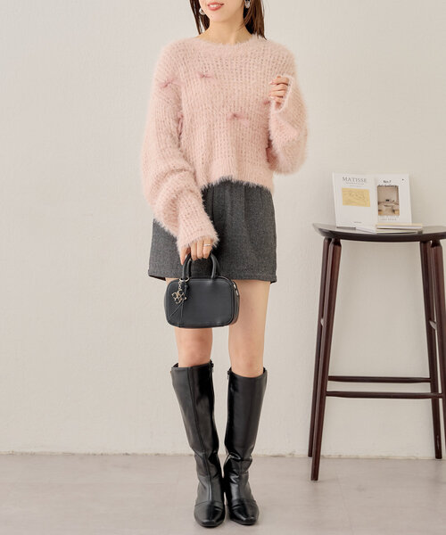 新色追加！】シャギーシアーリボンニット（ニット/セーター）｜Chico