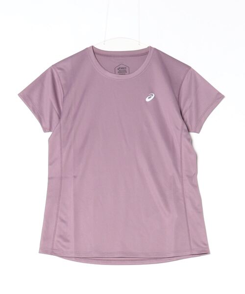 ASICS(アシックス)の「アシックス ASICS SILVER SS TOP(Tシャツ/カットソー・レディース・スモークピンク・S/M/L)」の1枚目の写真