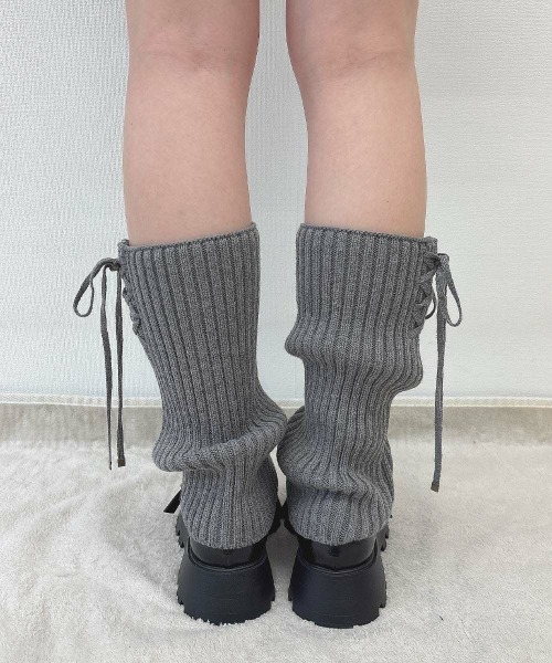 F i.n.t（フィント）の「レースアップニットレッグカバー/fint（レッグウォーマー・レディース・グレー/アイボリー・FREE）」の11枚目の写真