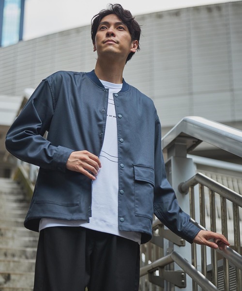 セール】【セットアップ着用可能】ポリエステルギャバジンシャツ